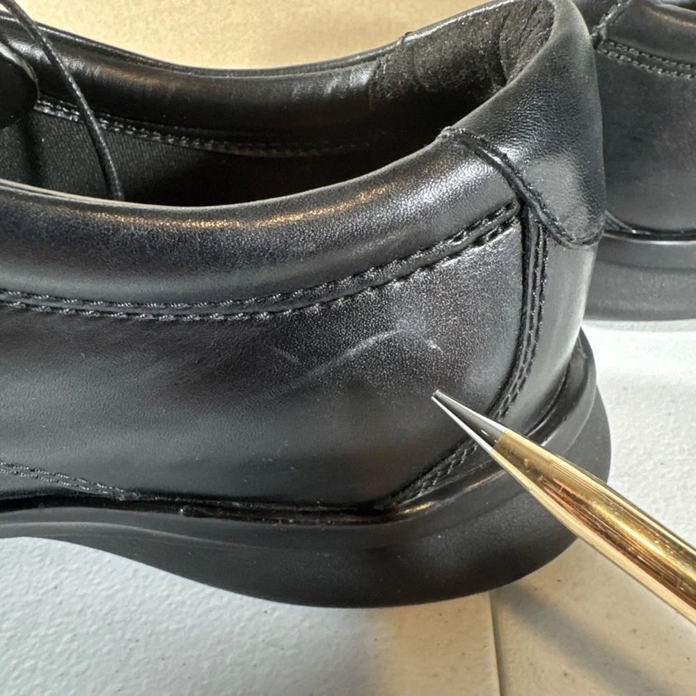 Clarks Kempton Run Men's Size 13 M Black Leather Oxford Dress Shoes Church Work
